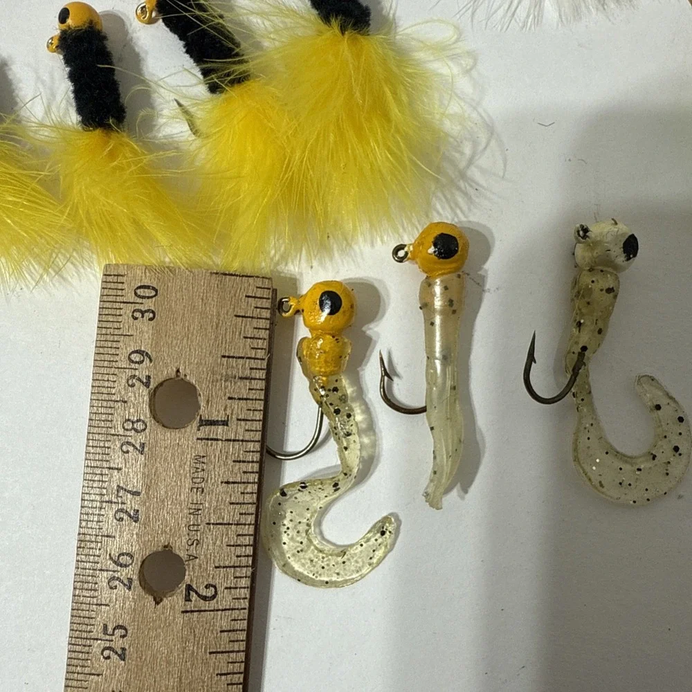 Marabou Jigs Crappie Panfish Bass Walleye Fishing Lure Mixed LOT Eagle Claw Tool